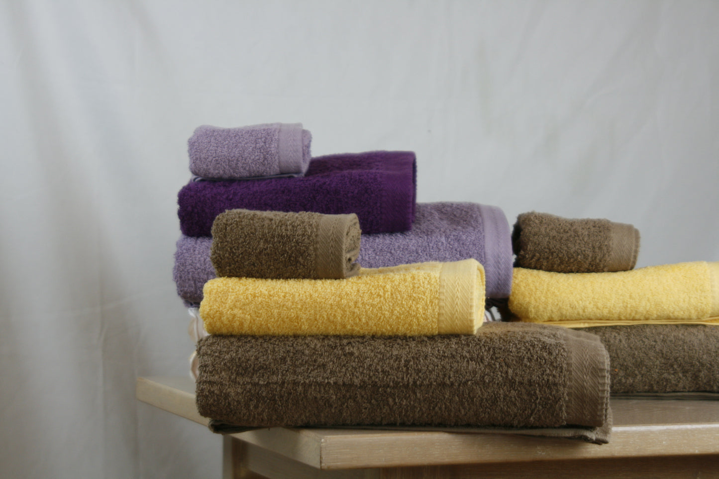 Lote 9 toallas combinación 4 colores