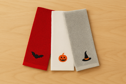 Pack 3 x Trapo de cocina bordado Halloween 🎃 – Edición Limitada