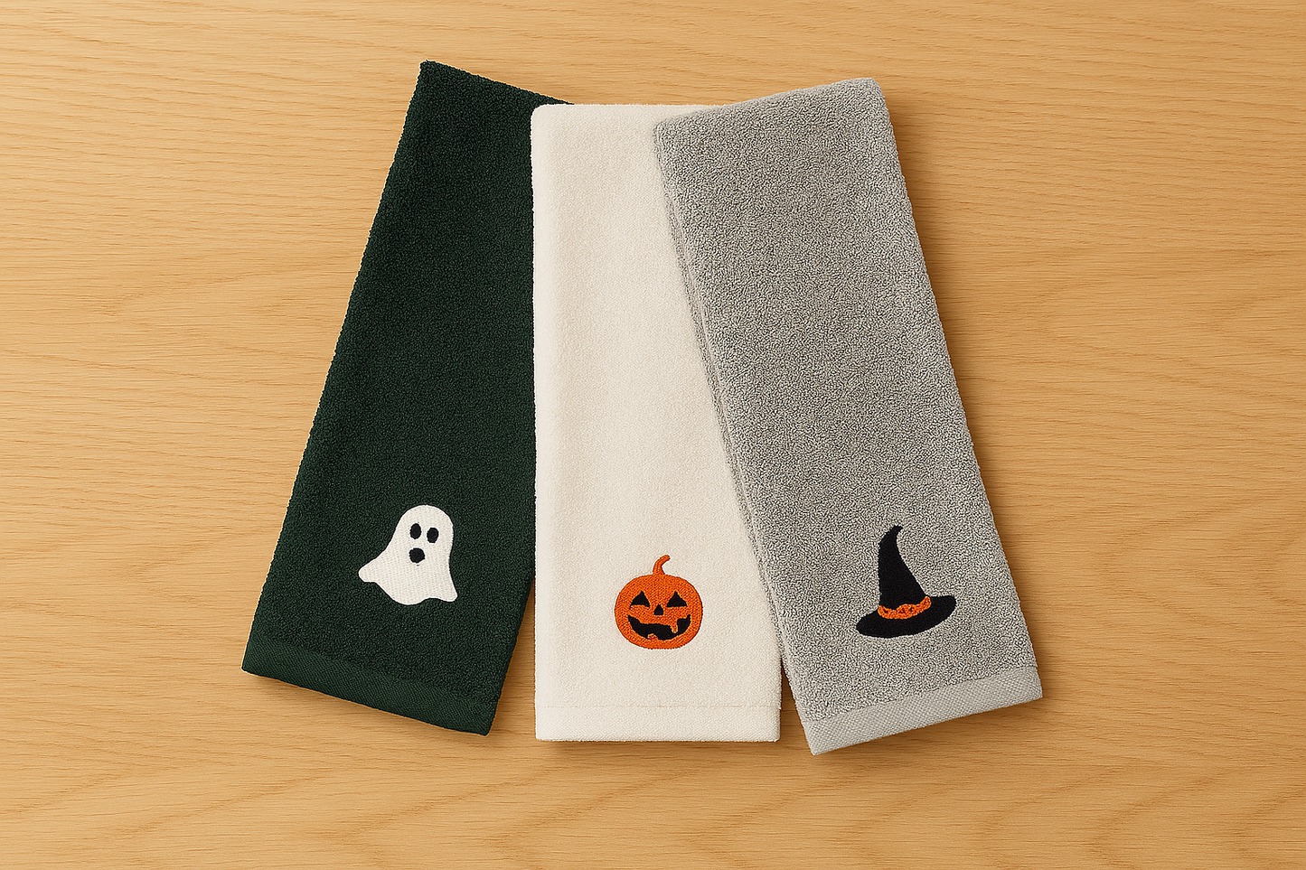 Pack 3 x Trapo de cocina bordado Halloween 🎃 – Edición Limitada